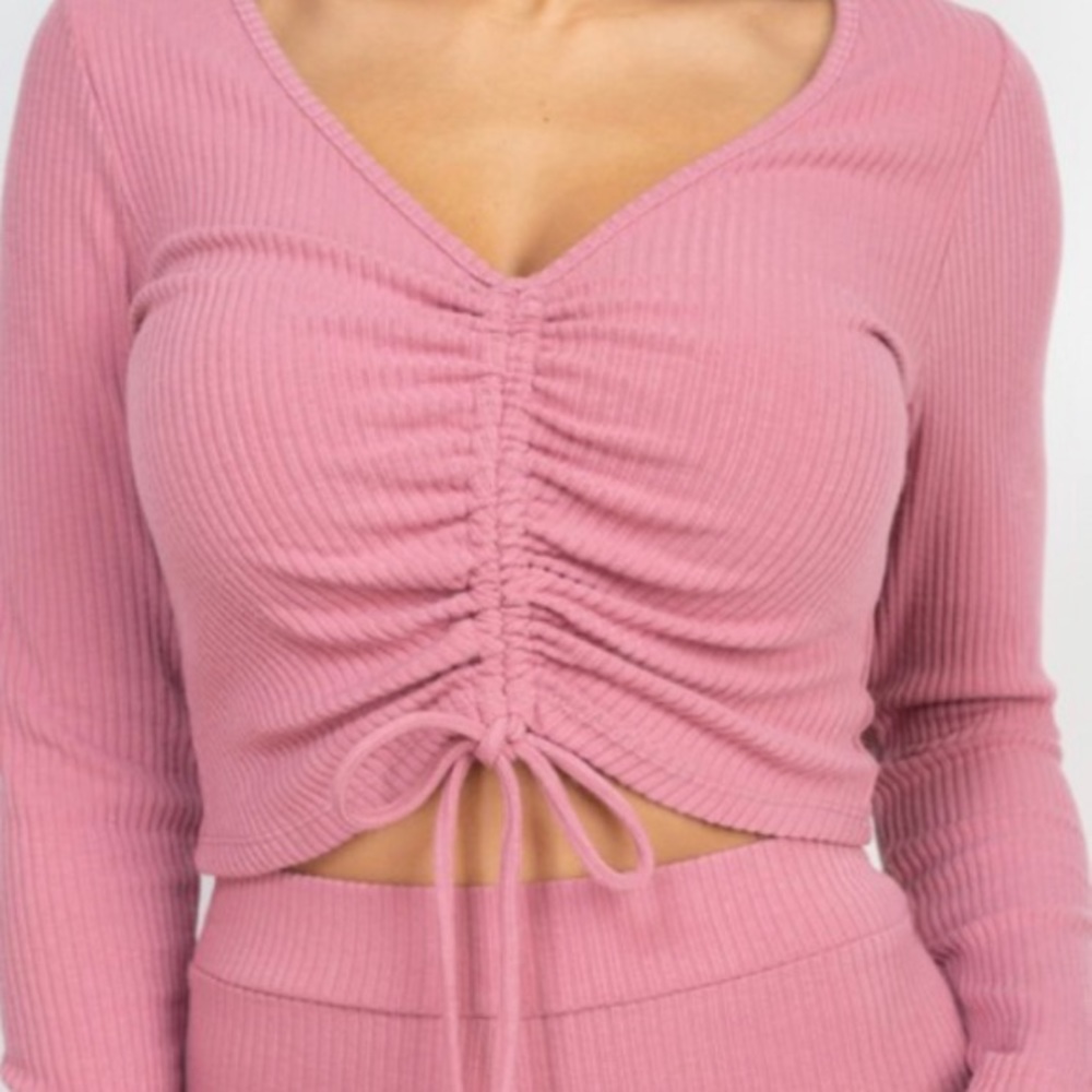 Long sleeve ribbed Top & pants set